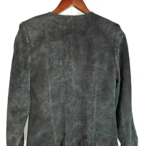 Vintage Black Suede Leather Jacket by Wilkes Bashford XS - Picture 3 of 5